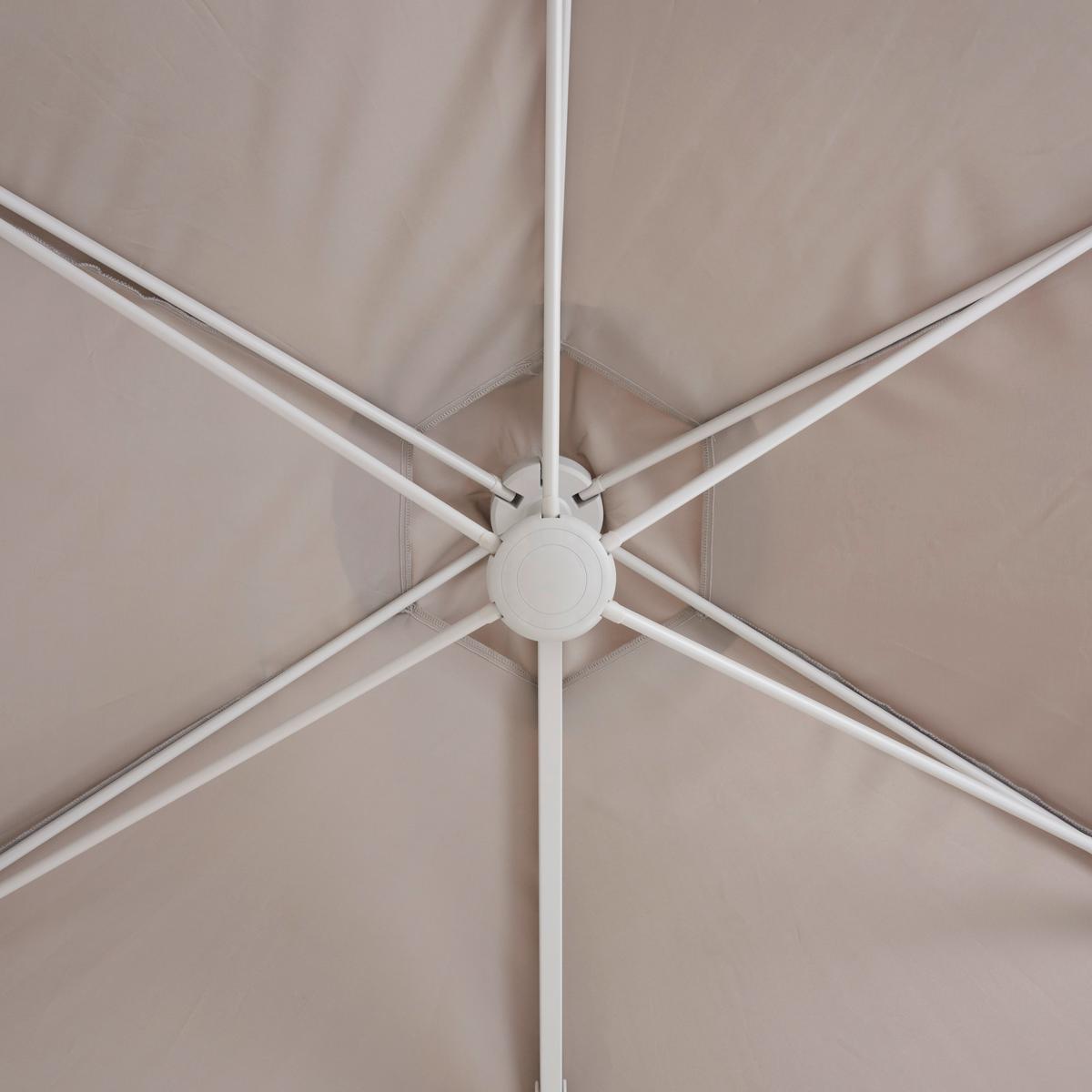 BOČNÍ SLUNEČNÍK AGOSTINO - šedá, Moderní, kov/textil (300/250/300cm) - Mömax