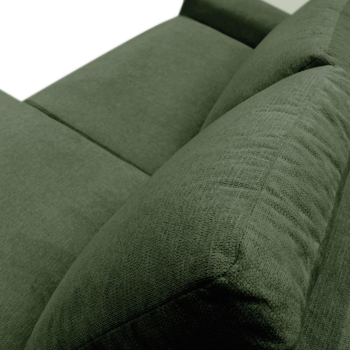 Ecksofa Velo Grün S: 250x160 cm - Schwarz/Grün, Design, Textil (250/160cm) - MID.YOU