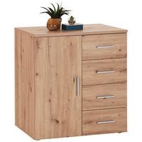 Komód Trio New 80/86 Cm - tölgyfa színű, Modern, faalapú anyag (80/86/50cm)