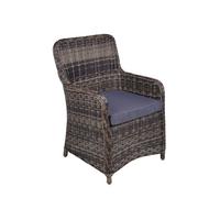 Gartensessel Bordeaux - Dunkelgrau/Schwarz, Basics, Kunststoff/Textil (66/93/62cm) - Gardenson