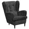 Ohrensessel Oskar Schwarz B: 78 cm - Schwarz, KONVENTIONELL, Textil (78/102/98cm) - MID.YOU