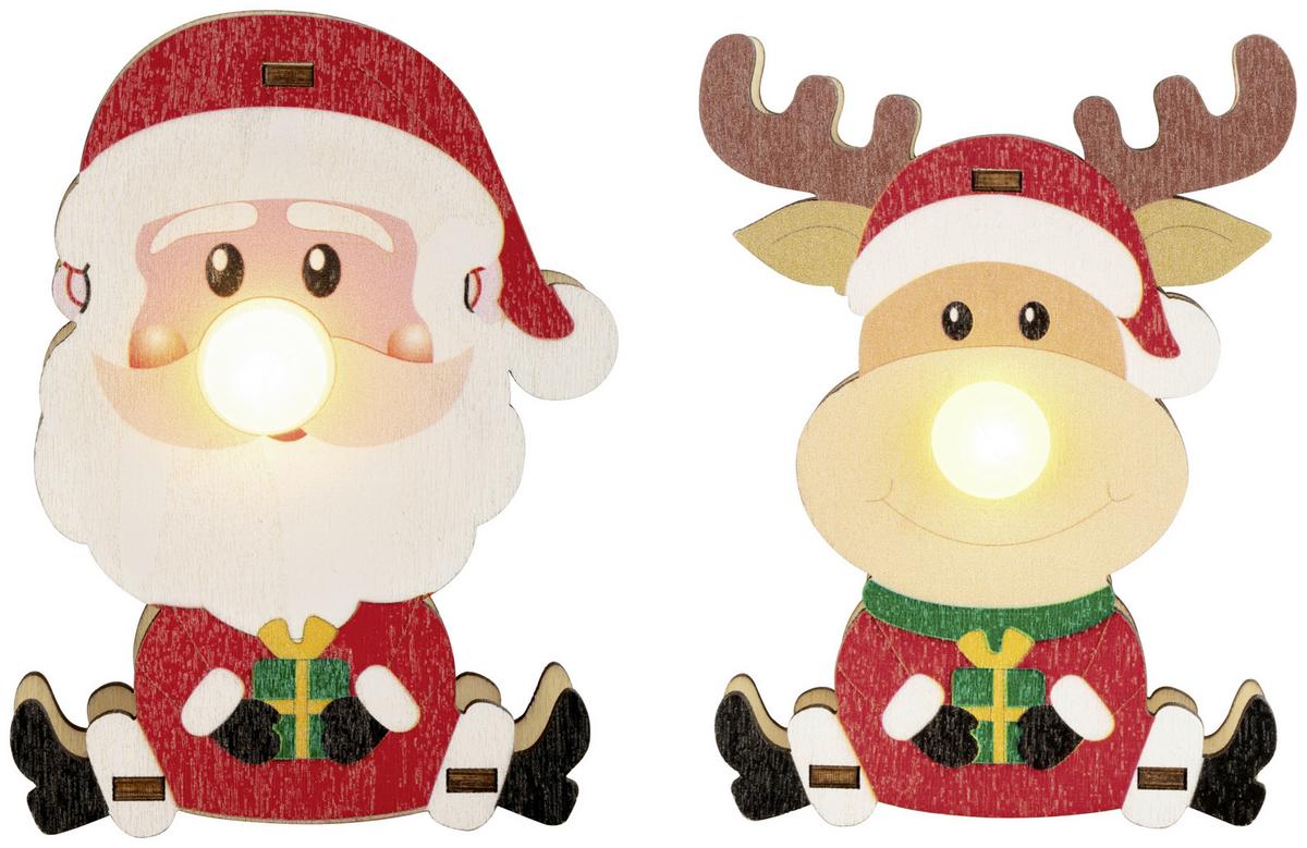 DEKORAČNÍ LED SVÍTIDLO NOSE -PAZ- - bílá/černá, Konvenční, dřevo/plast (10/7/4cm) - Modern Living