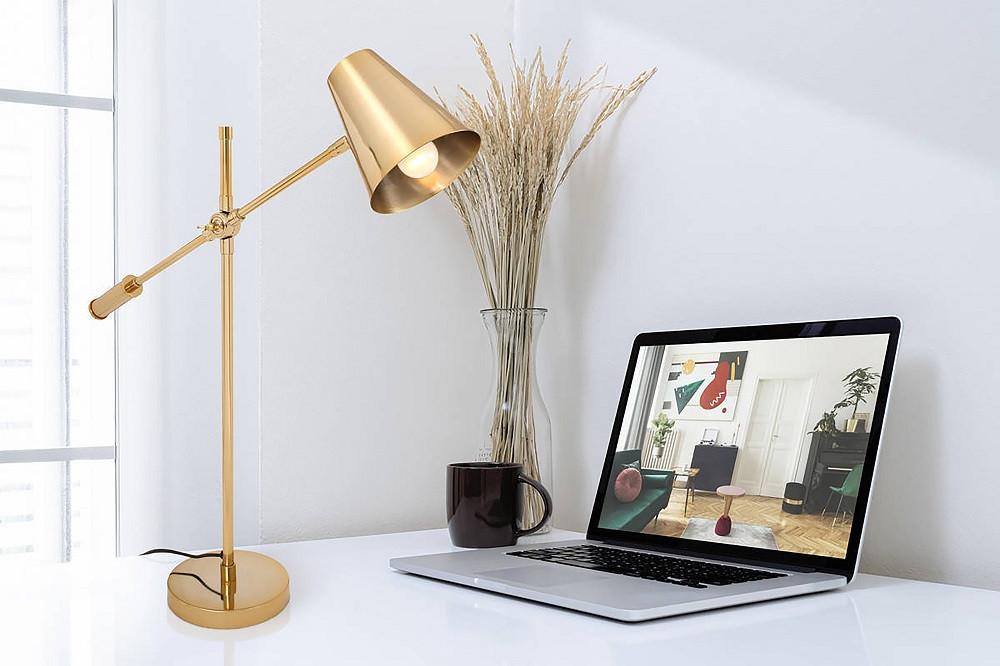 Tischlampe Celeste Goldfarben - Trend (68/18/74cm) - Kayoom
