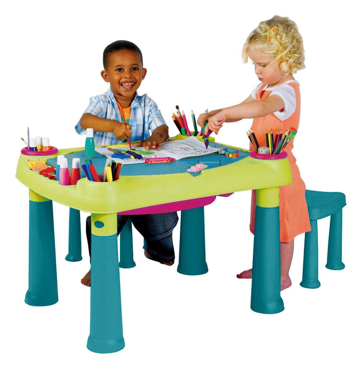 Multifunkciós Játékasztal 17184184 - türkiz/zöld, műanyag (79/50/56cm) - Curver