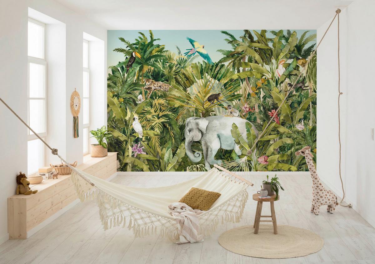 Fototapete Jungle Expedition - Multicolor, Trend, Papier (400/280cm)