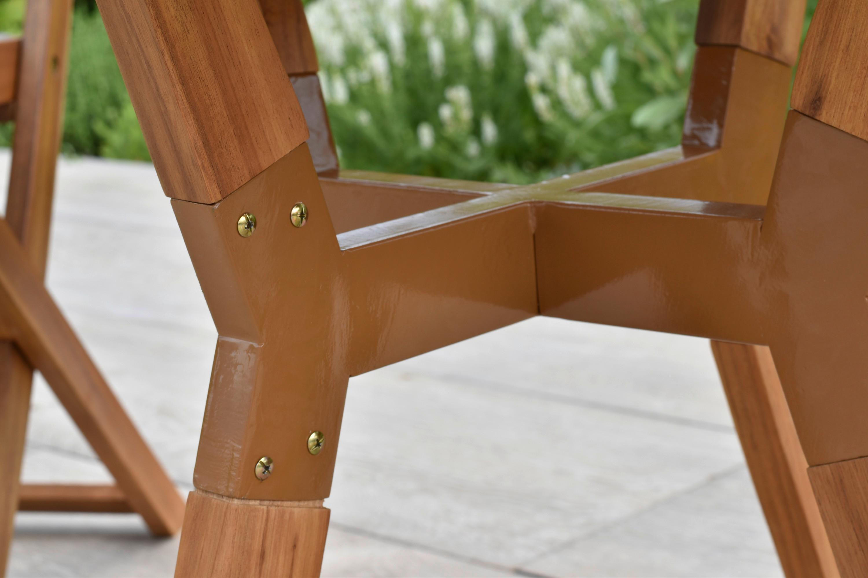 Balkontisch Akazienholz L 70 cm - Naturfarben, MODERN, Holz (70/70/65cm) - Gardenson