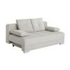 2-sitzer-sofa Mit Schlaffunktion Ben Creme - Chromfarben/Creme, Design, Holzwerkstoff/Textil (200/90/110cm) - P & B