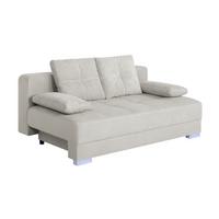 2-sitzer-sofa Mit Schlaffunktion Ben Creme - Chromfarben/Creme, Design, Holzwerkstoff/Textil (200/90/110cm) - P & B