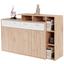 Kommode Tom - Eichefarben/Silberfarben, MODERN, Holzwerkstoff (190/105/40cm) Kommode Tom - Eichefarben/Silberfarben, MODERN, Holzwerkstoff (190/105/40cm)