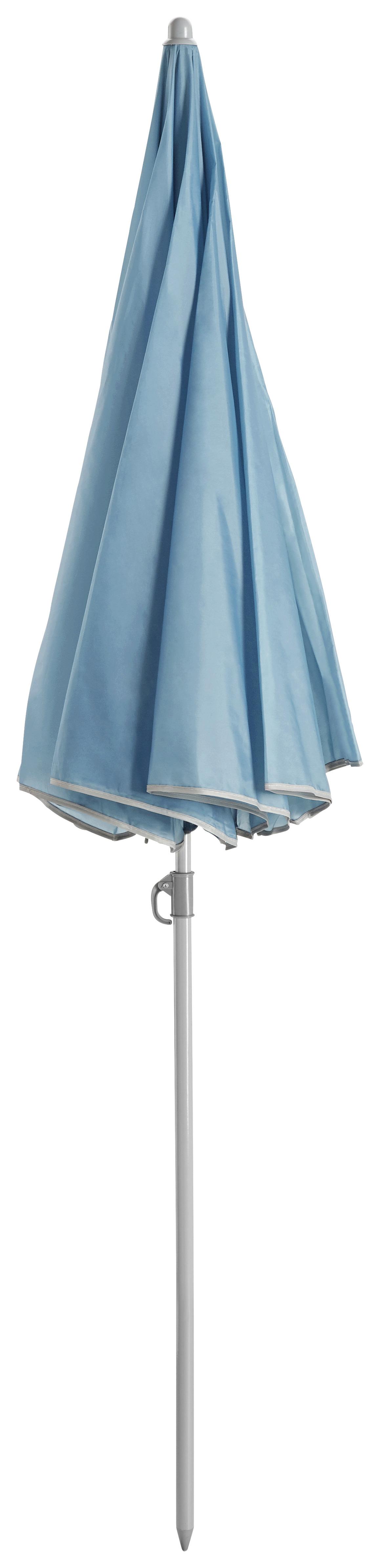 Slunečník Lecci - šedá/modrá, kov/textil (180/190cm) - Modern Living