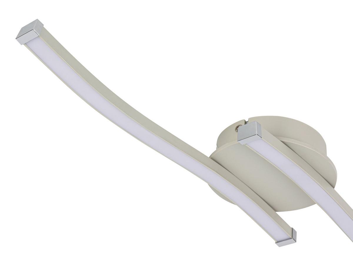 LED-Deckenleuchte Charlie *ph* - Sandfarben/Chromfarben, Basics, Kunststoff/Metall (12/55/6,5cm) - Luca Bessoni