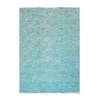 Flachwebteppich Aperitif Türkis, 160x230 cm - Türkis, KONVENTIONELL, Textil (160/230cm)