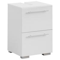 Waschbeckenunterschrank Carlos B: 40,2 cm Weiß - Silberfarben/Weiß, KONVENTIONELL, Holzwerkstoff (40,2/59,1/35cm) - MID.YOU