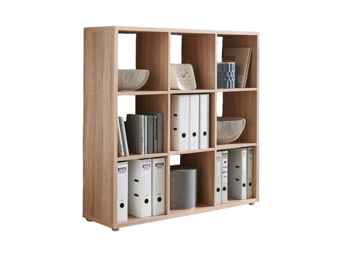 Raumteiler Nizza B: 106,5cm Sonoma Eiche - Silberfarben/Sonoma Eiche, MODERN, Holzwerkstoff (106,5/108,5/33cm) - MID.YOU