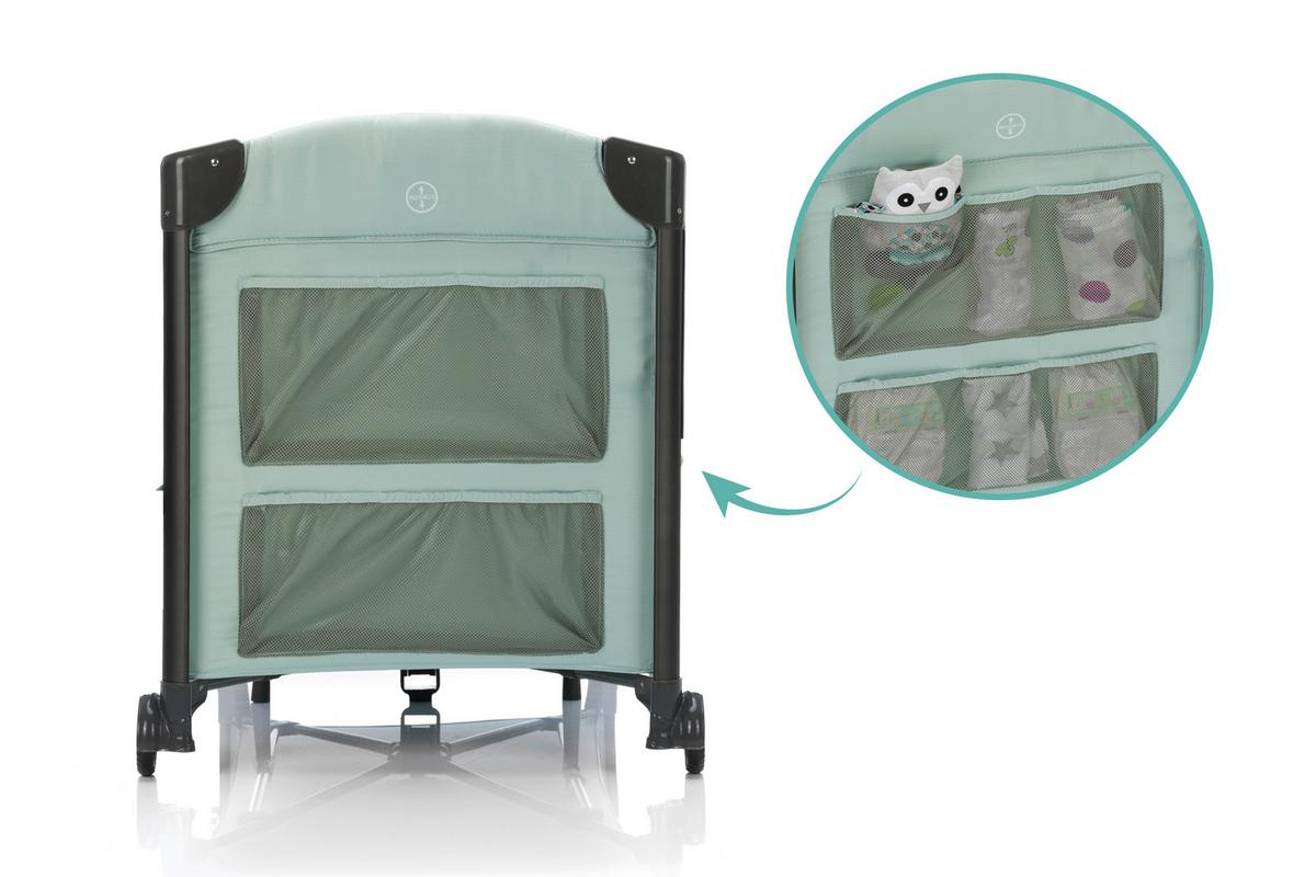Reisebett Travel Cot Mint B: 125 cm - Mintgrün, Basics, Kunststoff/Metall (125/76/77cm) - Fillikid