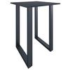 Bartisch Xona B 80x80 - Anthrazit/Silberfarben, KONVENTIONELL, Holzwerkstoff/Metall (80/80/102cm)
