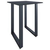 Bartisch Xona B 80x80 - Anthrazit/Silberfarben, KONVENTIONELL, Holzwerkstoff/Metall (80/80/102cm)