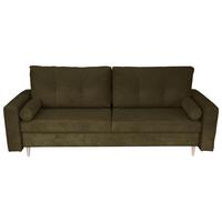 Schlafsofa Mit Bettkasten Torenta Grün B: 220 Cm - Schwarz/Naturfarben, Design, Textil (220/96/98cm) - MID.YOU
