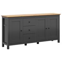 Sideboard Hesen Chest Of Drawers - Graphitfarben/Eiche Artisan, Design, Holzwerkstoff (199/96/44cm)