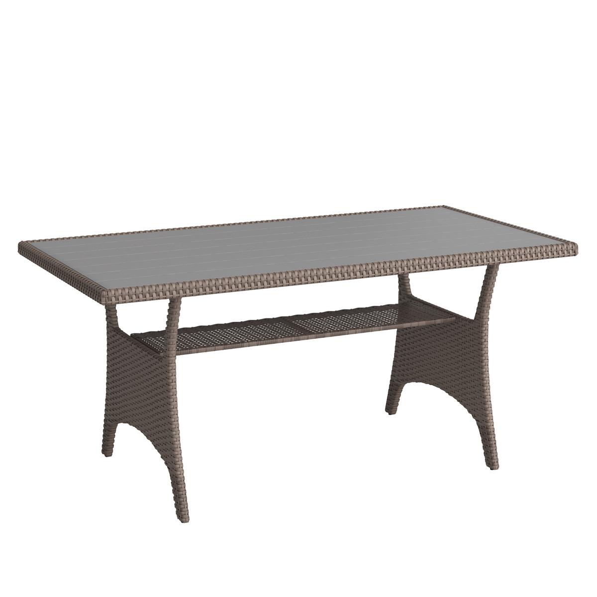 Loungegarnitur 5-Tlg. Porto aus Kunststoff mit Kissen - Grau, MODERN, Kunststoff/Textil (232/175cm) - Beldano