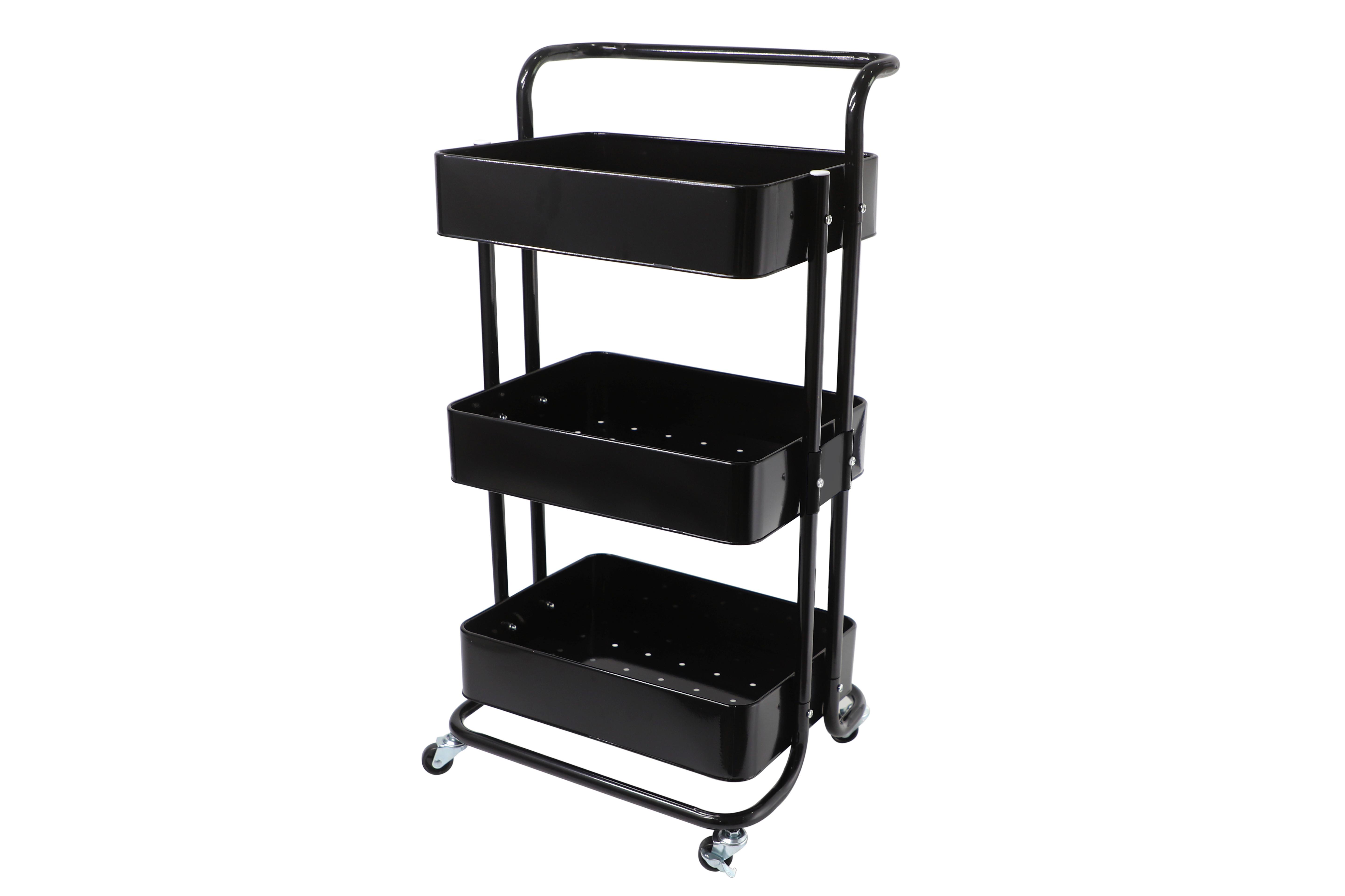 Servierwagen Danao - Schwarz, Basics, Metall (43/32/86cm) - Echtwerk