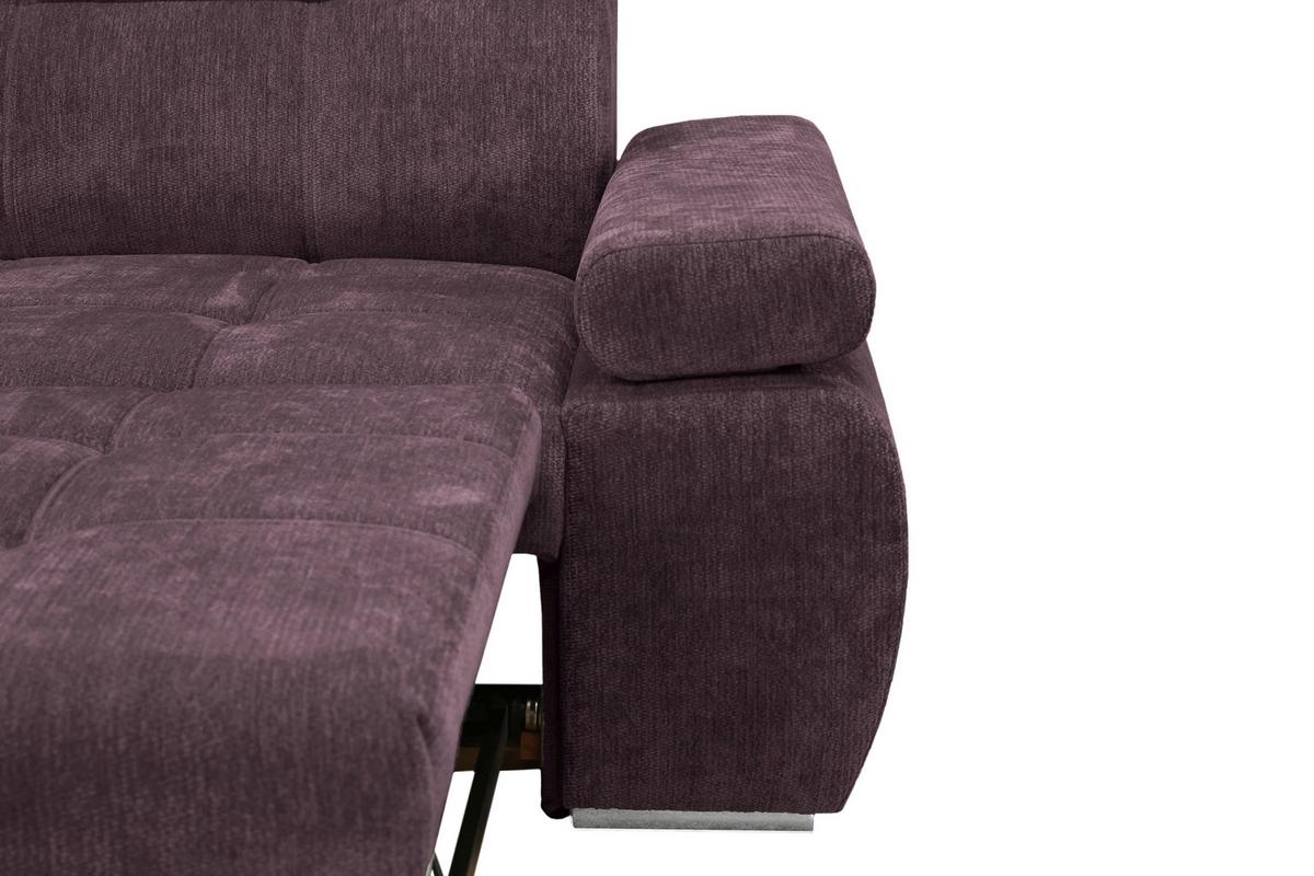 Rohová sedačka VEGAS, ľavá, černicová ženilka - strieborná/černicová, Design, drevo/textil (173/294cm)