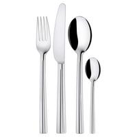 Besteckset 24-Teilig Cover, für 6 Personen - Edelstahlfarben, Basics, Metall - Silit