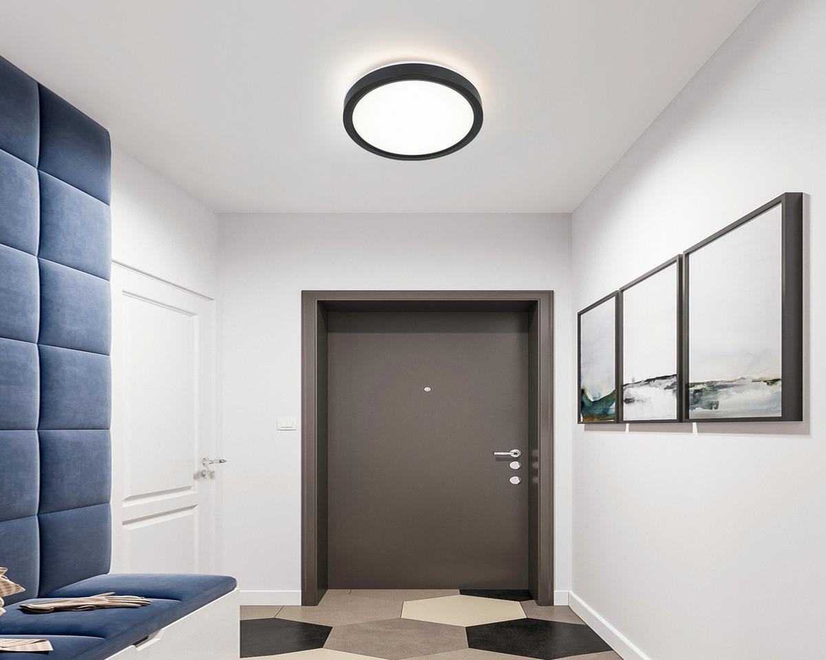 STROPNÉ LED SVIETIDLO TIR - čierna/biela, Modern, plast (23/2,5cm) - Mömax