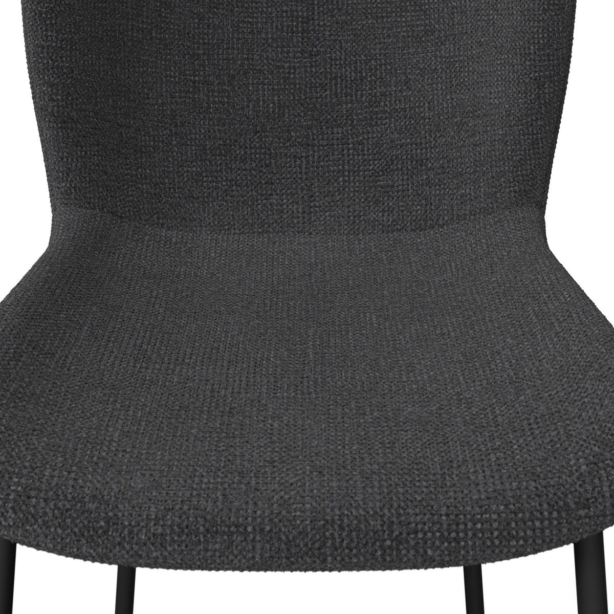 ŽIDLE NOEMIE - černá/tmavě šedá, Moderní, kov/dřevo (49/81/54cm) - Bessagi Home