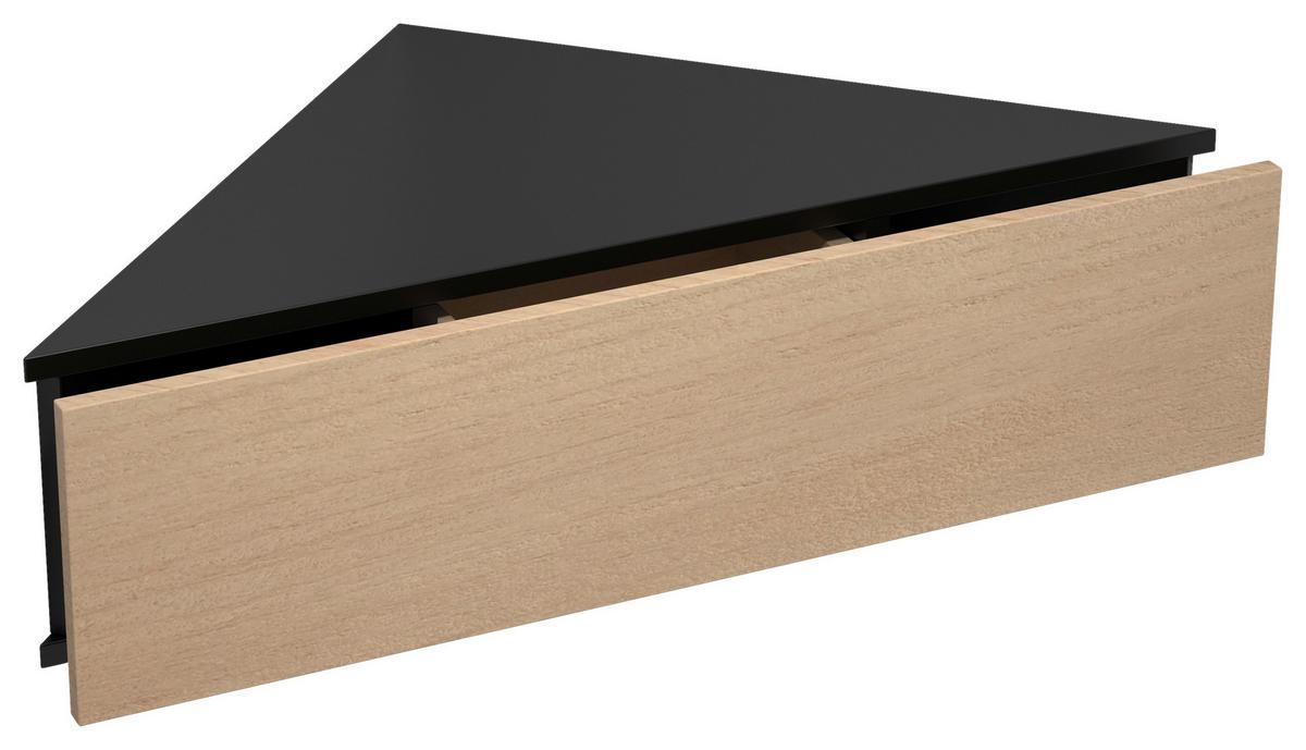 Nachkästchen Schwarz/ Honigeiche H: 15 Cm Usal S - Honigeiche/Schwarz, MODERN, Holzwerkstoff (60/15/42,4cm) - MID.YOU