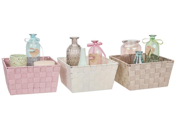 Aufbewahrungskörbchen Gerta - Beige/Rosa, KONVENTIONELL, Kunststoff (25/25/14cm) - Ombra Aufbewahrungskörbchen Gerta - Beige/Rosa, KONVENTIONELL, Kunststoff (25/25/14cm) - Ombra