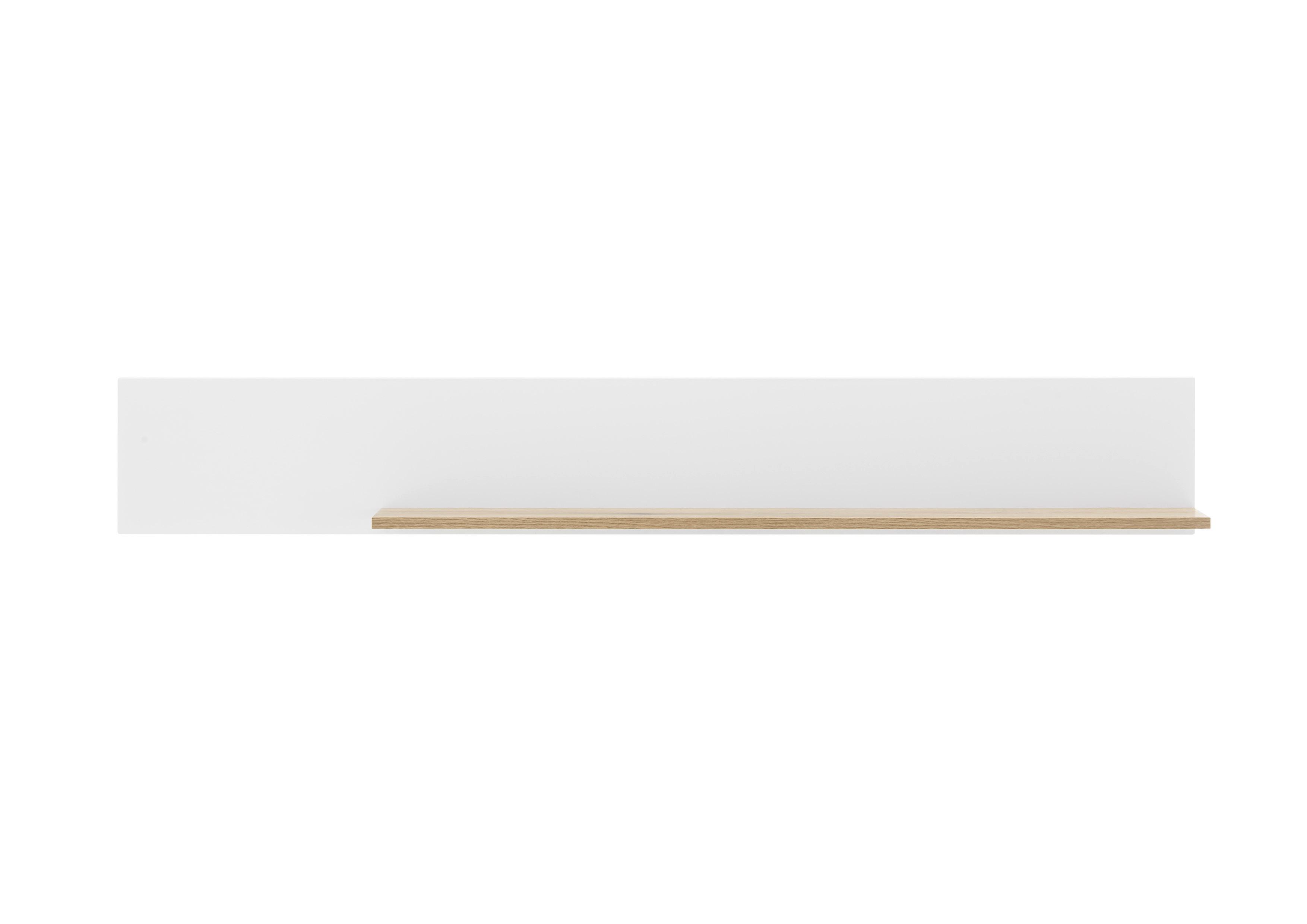 Wandboard Hudson Weiß/Eichefarben B: 150 cm - Eichefarben/Weiß, Design, Holzwerkstoff (150/22/21cm) - MID.YOU