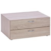 Schubladenbox Basic Sonoma Eiche Dekor 2 Laden - Sonoma Eiche, KONVENTIONELL, Holzwerkstoff (74/35/51,5cm)