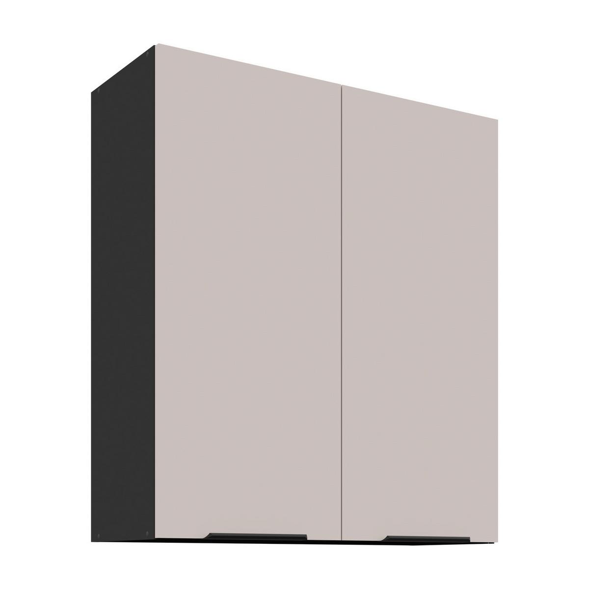 Konyhai Faliszekrény Arona 80/90cm - bézs/fekete, Modern, faalapú anyag (80/90/31cm)