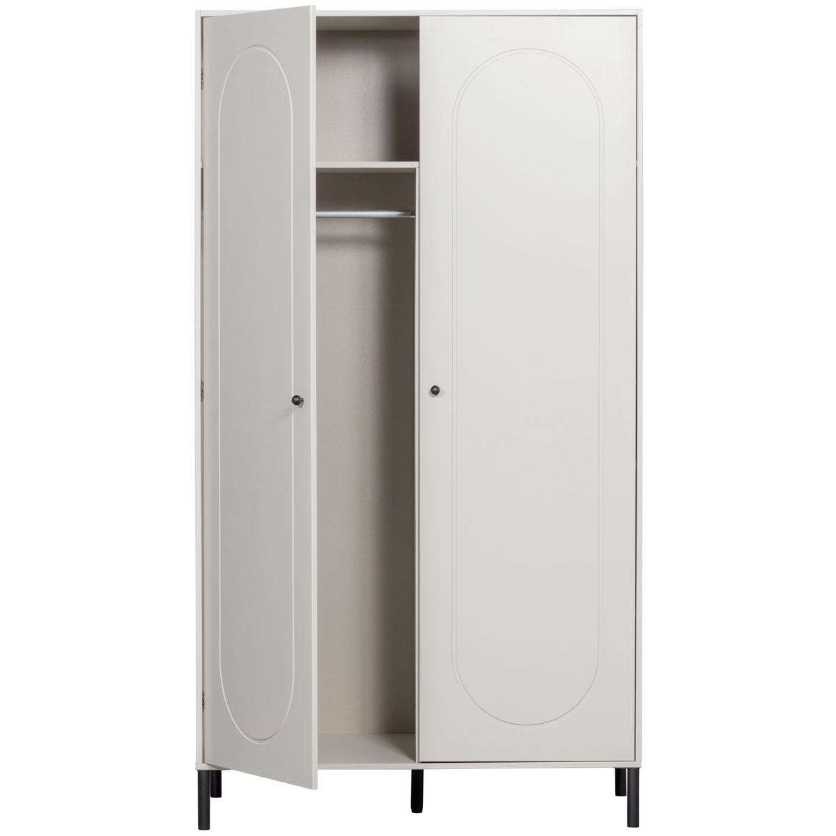 DREHTÜRENSCHRANK Xina Grau B: 110cm - Grau, Basics, Holz (110/202/58cm) - MID.YOU