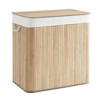 Wäschekorb Naturfarben B: 60 cm - Naturfarben, Basics, Naturmaterialien/Textil (60/61,5/40cm)