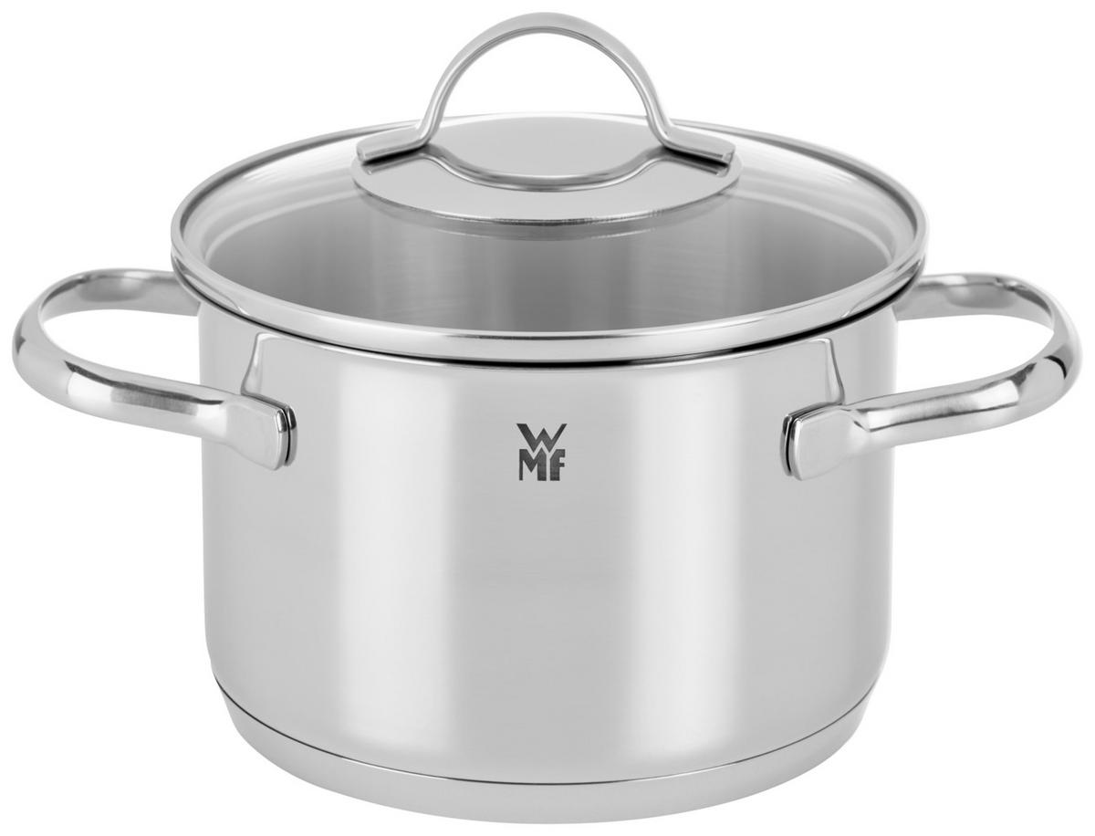 Kochtopfset Provence Plus CMMF 8-tlg. Edelstahl, inkl. Pfanne - Edelstahlfarben, Basics, Glas/Metall (16/24/16cm) - WMF