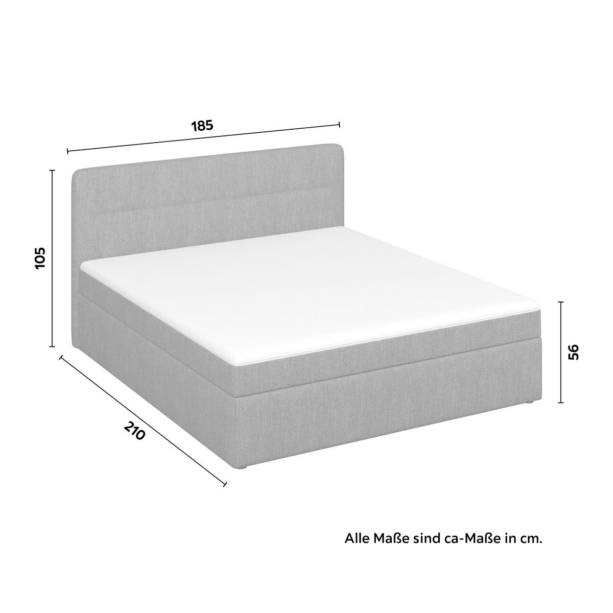 Boxspringová posteľ MARCO 180x200, sivomodrá - čierna/sivomodrá, Modern, drevo/textil (180/200cm) - Bessagi Home