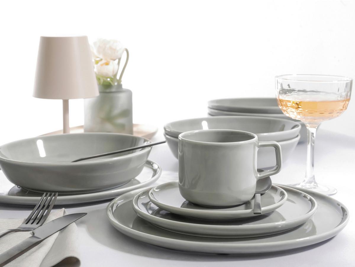 Kombiservice Chef Collection, Grau, 30--Teilig. - Hellgrau, Basics, Keramik - Creatable