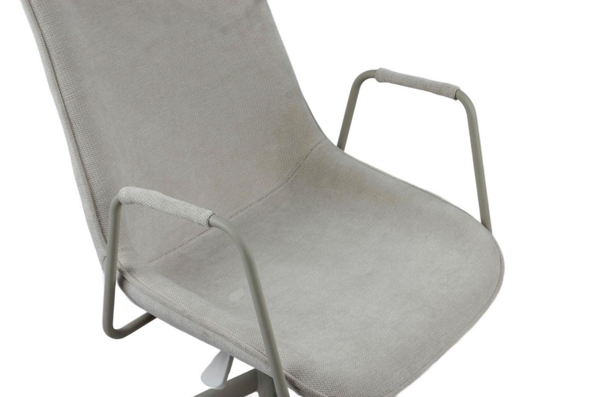 OTOČNÁ STOLIČKA LOUIS - béžová, Modern, kov/textil (57/90-100/63cm) - Mömax