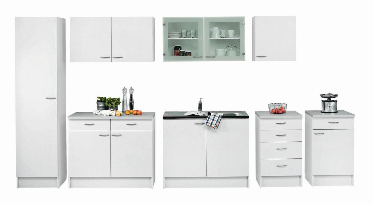 Küchenoberschrank Speed B: 50 cm Weiß 1 Drehtür - Weiß, KONVENTIONELL, Holzwerkstoff (50/54,8/32cm)