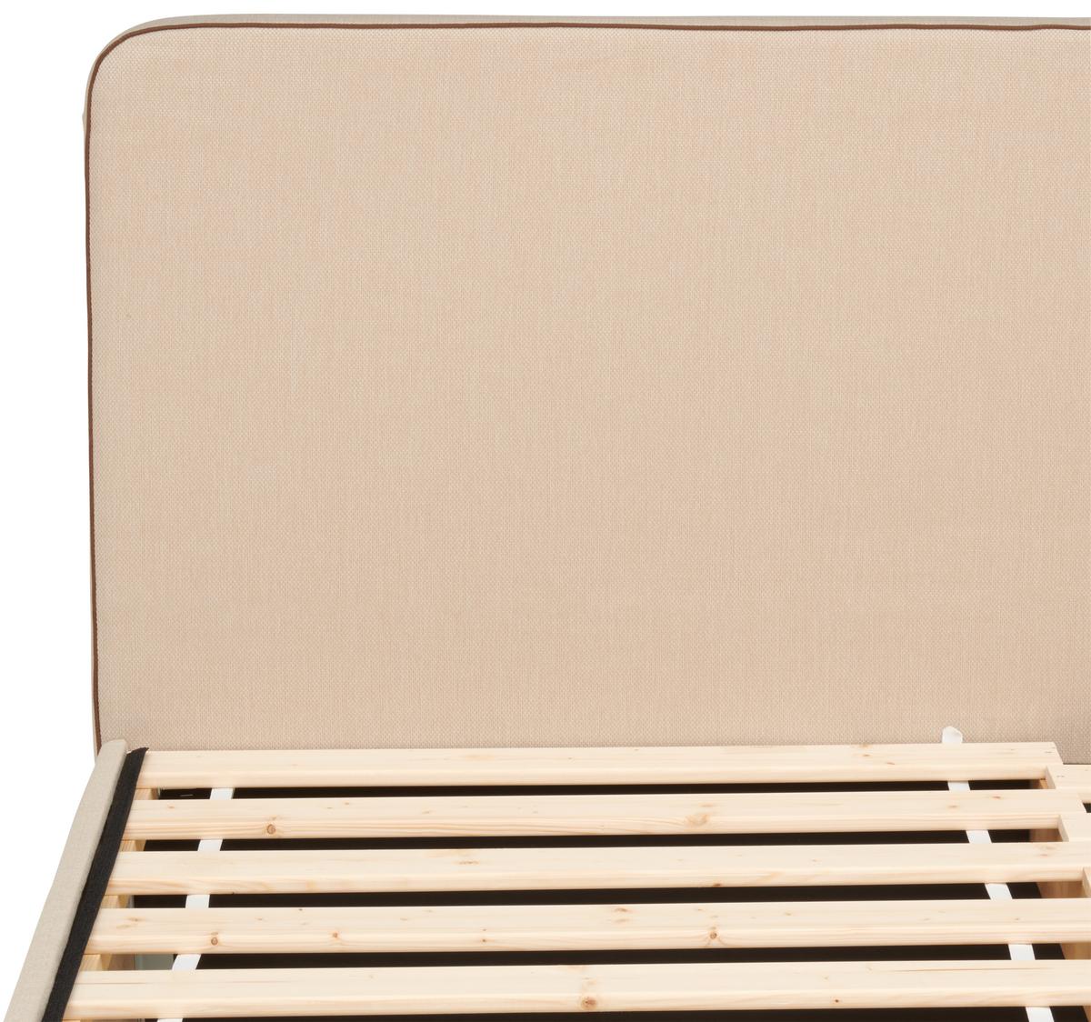Boxspringbett Mit Topper 180x200 Cm Anton Beige - Beige, KONVENTIONELL, Holz/Textil (180/200cm) - P & B