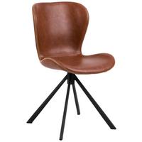 Otočná stolička Batilda, hnedá - hnedá/čierna, Design, kov/plast (46,5/81/53cm) - MID.YOU