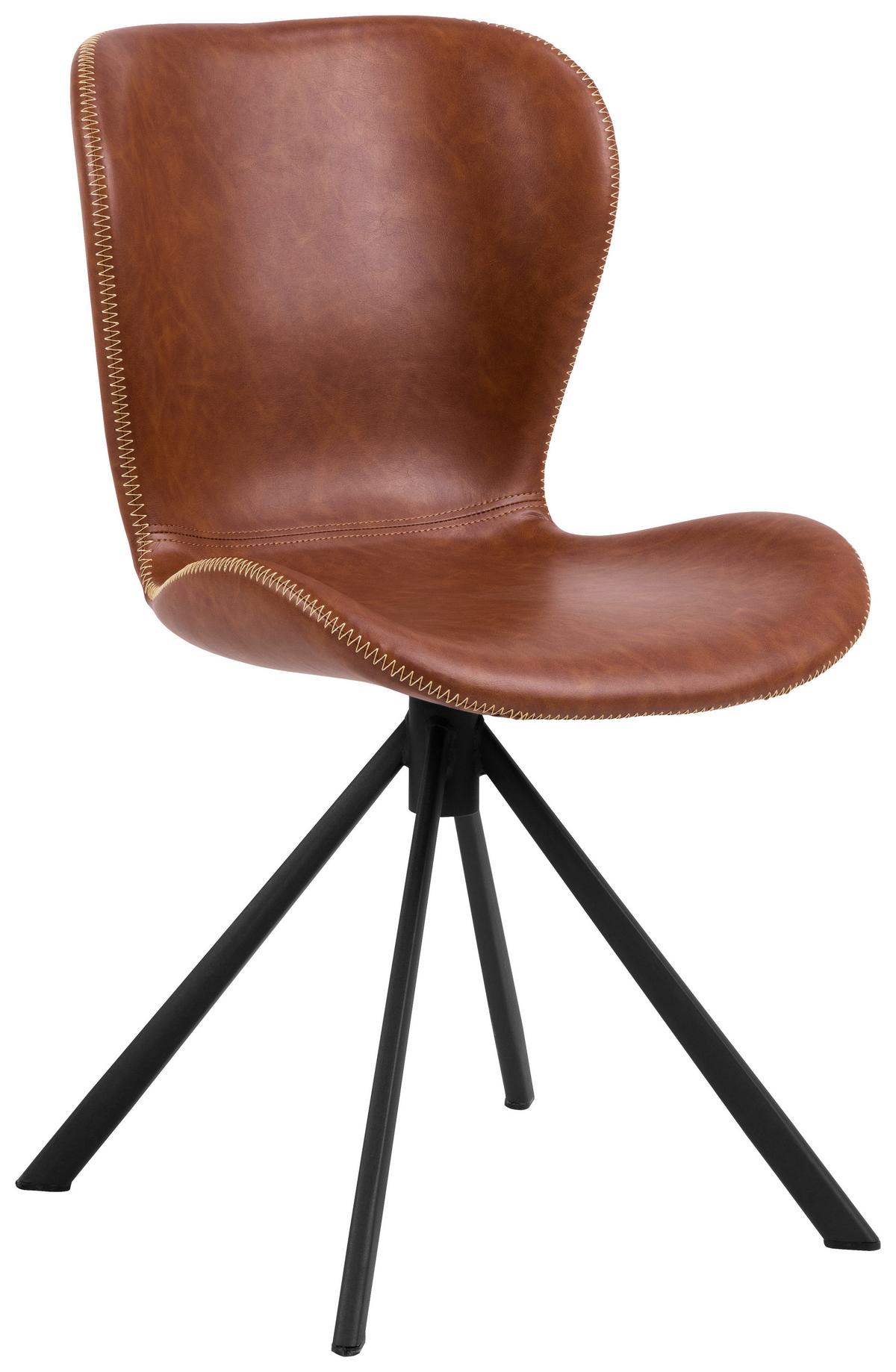 Otočná stolička Batilda, hnedá - hnedá/čierna, Design, kov/plast (46,5/81/53cm) - MID.YOU