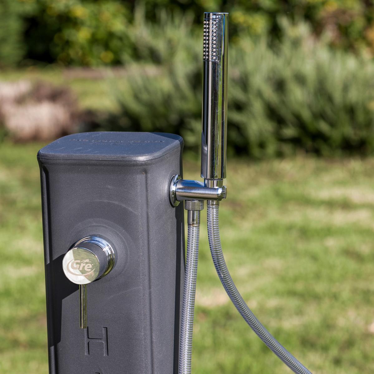 Solardusche Dusche - Dunkelgrau, KONVENTIONELL, Kunststoff (24,5/22/119cm) - Gre