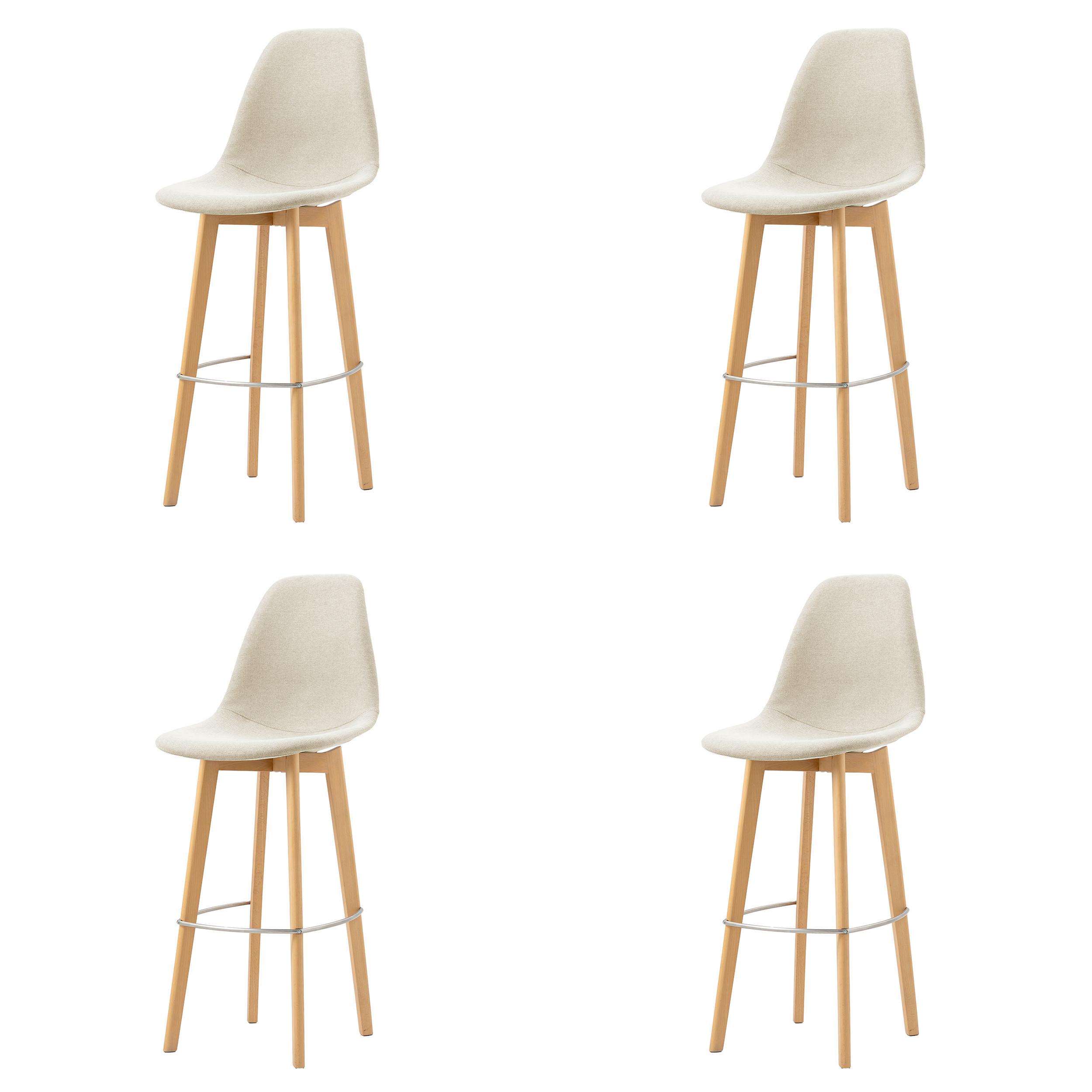 Barhocker-Set Keeve - Beige, MODERN, Holz/Metall (47/119/53cm) - MID.YOU