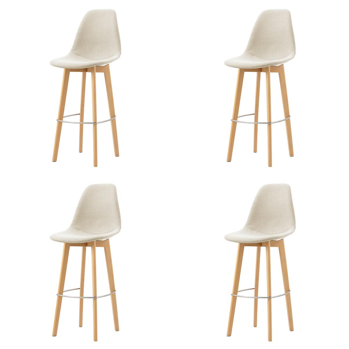 Barhocker-Set Keeve - Beige, MODERN, Holz/Metall (47/119/53cm) - MID.YOU