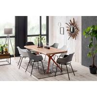 ESSTISCH Braun/Naturfarben L: 180cm - Braun/Naturfarben, MODERN, Holz/Metall (180/90/78,5cm) - MID.YOU