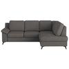 Ecksofa Boom, Dunkelgrau S: 242x170 cm - Dunkelgrau/Schwarz, KONVENTIONELL, Textil (242/170cm) - Cotta