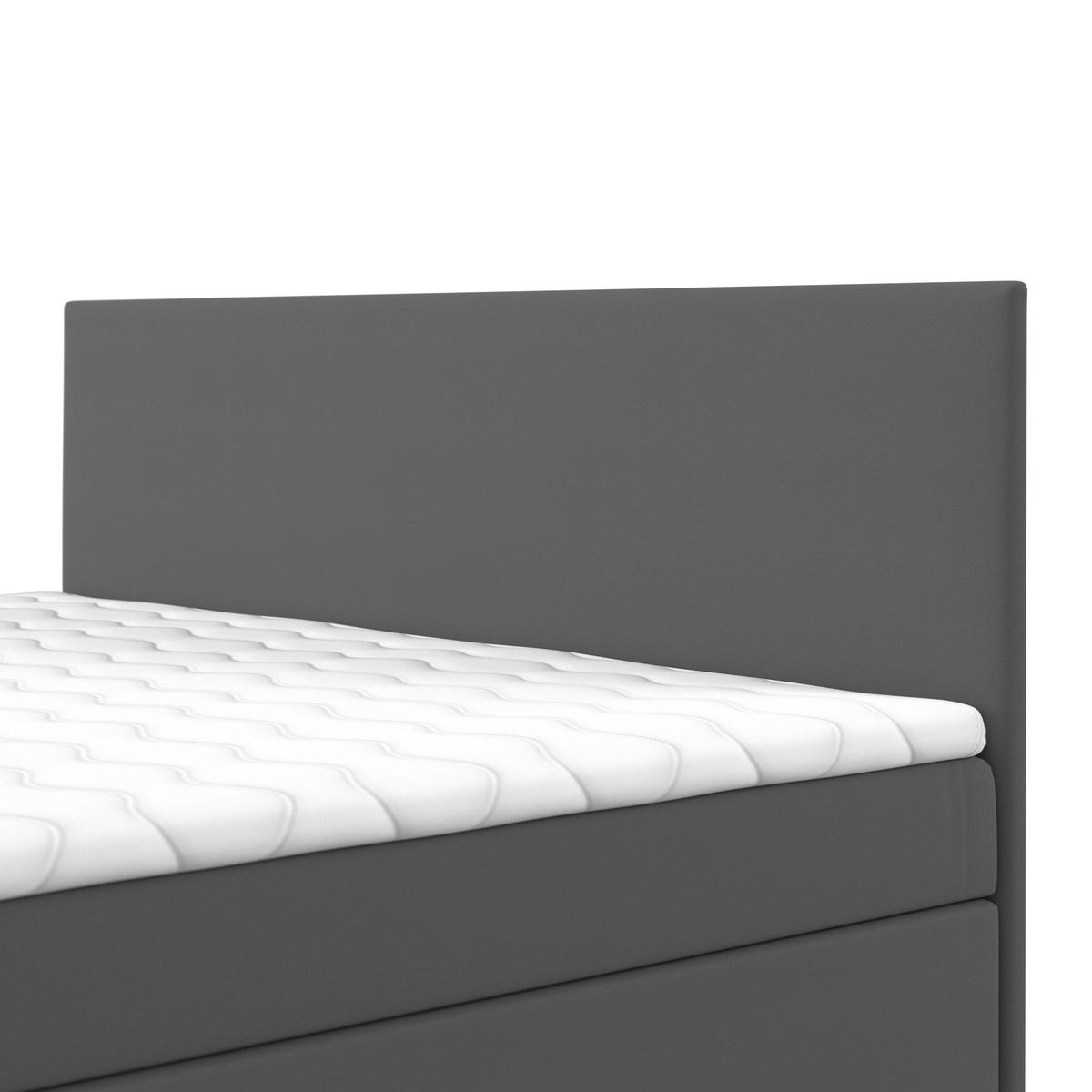 Boxspringová posteľ LUCY 180x200, sivá - sivá/antracitová, Modern, drevo/kompozitné drevo (180/200cm) - Bessagi Home